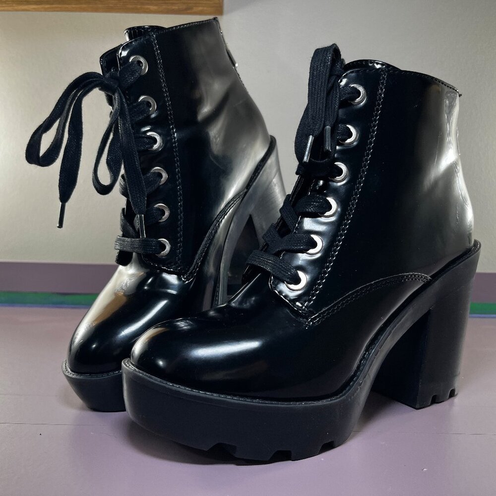 Aldo Shoe, Serrina Black Heeled Boots